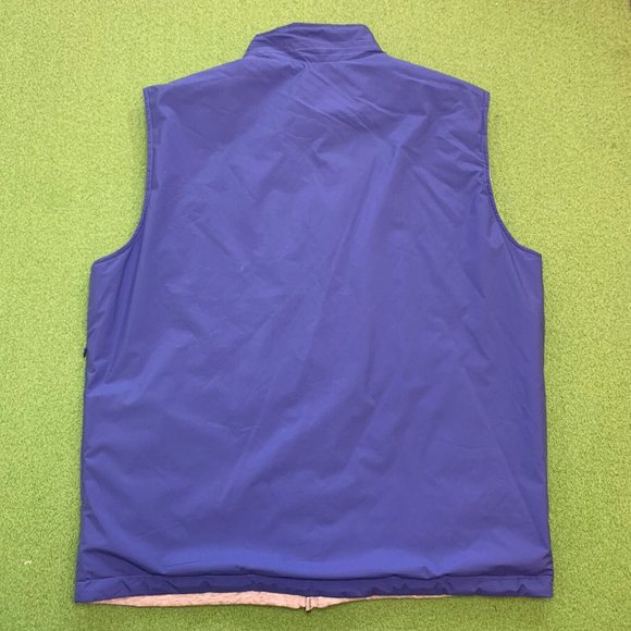 Peter Millar Crown Reversible Soft Golf Vest 2-Way Full Zip Gray Blue Size Large - Picture 6 of 8